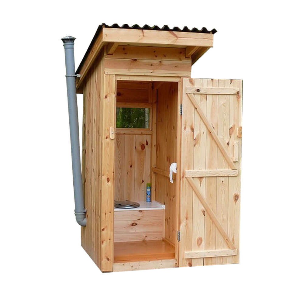 Уличный деревянный туалет для дачи - купить недорого в Москве и Московской области